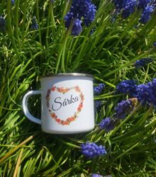 Plechový hrnček s potlačou