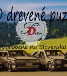 3D drevené puzzle aut